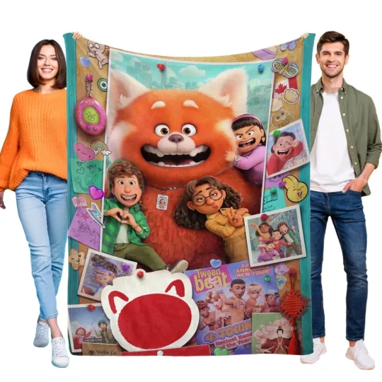 Turning Red Blanket, Turning Red Cute Disney Fleece Blanket