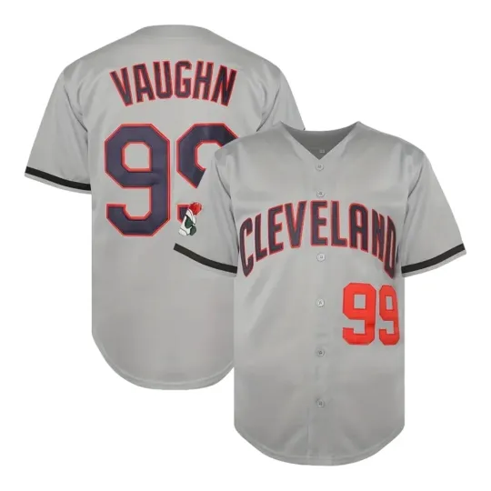 Cleveland Indians Rick Vaughn #99 Major League Movie Jersey Gray