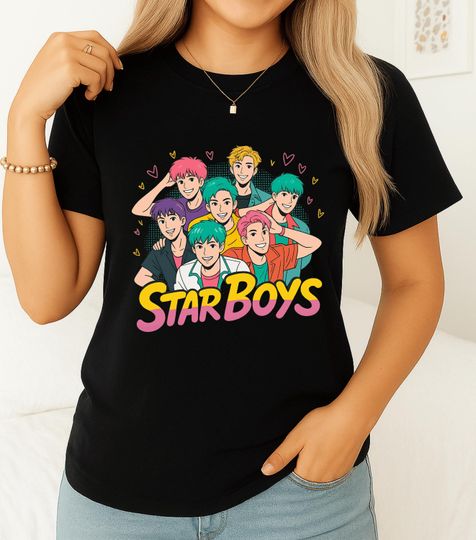 Discover Saja Boys Kpop Demon Hunters T-Shirt, Kpop Boy Band Shirt, Anime Manga Style Tee, Demon Hunter Merch, Kpop Fan Gift Shirt Unisex