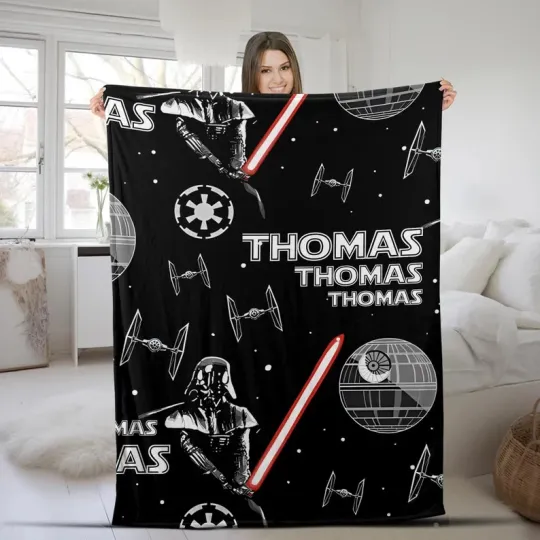 Disney Star Wars Darth Vader Death Star Galaxy Edge Customize Fleece Blanket