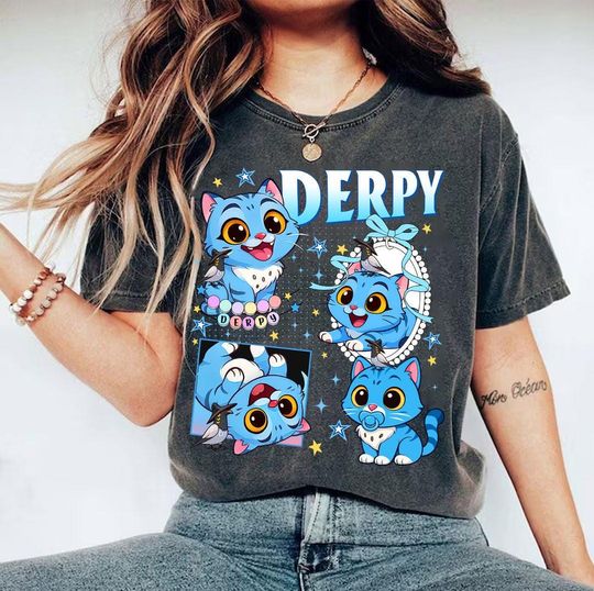 Kpop Demon Hunter Derpy Shirt, Derpy Tiger And Bird Spooky Shirt, Saja Girls KPDH Tee, Kpop Movie Fan Gift,Kpop Hunter Tiger