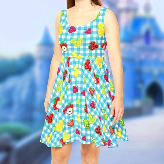 Discover Mickey Fruits and Gingham Women's Skater Dress