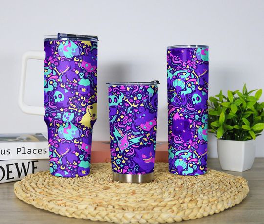 Discover Gengar Mimikyu Tumbler, Spooky Cute Tumbler, 40oz 30oz 20oz Stainless Steel Cup with Lid, Funny Birthday Gift, Gengar Tumbler Gifts