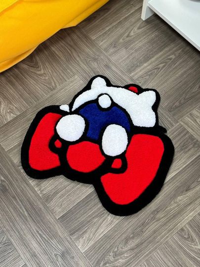 Discover 3D Puffy custom rug Kitty rug Tufted rug.Rugs for bedroom aesthetic.Cute rug.Hand tufted rug.Cool rug.Anime rug.Kids rug