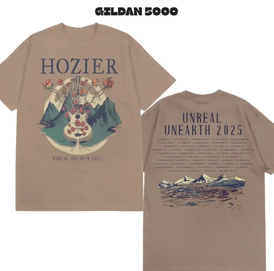 Discover Unreal Unearth 2025 Guitar Tour T-shirt, size S-5XL