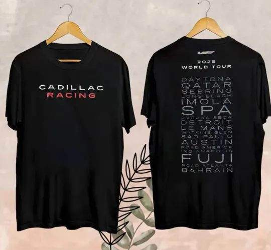 Discover 2025 Cadillac Racing World Tour at Daytona Promo T-shirt, size S-5XL