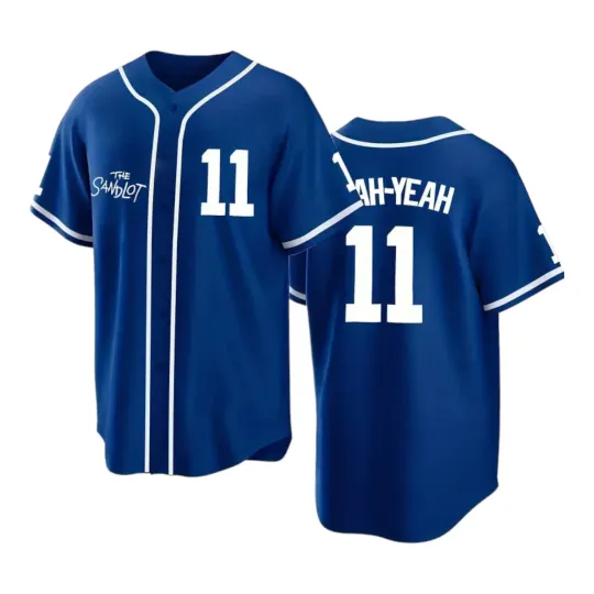 Discover Sandlot Baseball Jersey Yeah-Yeah #11 Stitched Blue