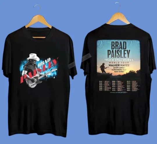 Discover Brad Paisley 2025 Truck Still Works World Tour T-shirt, size S-5XL