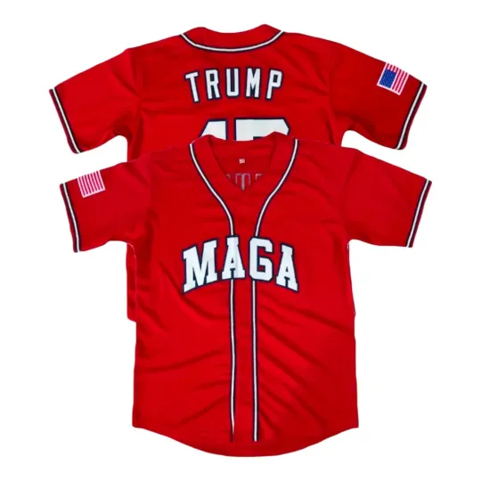 Discover Trump Presidential #47 MAGA Baseball Jersey Shirt USA Red