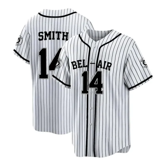 Fresh Prince of Bel Air Will Smith Baseball Jersey #14 Stitched White