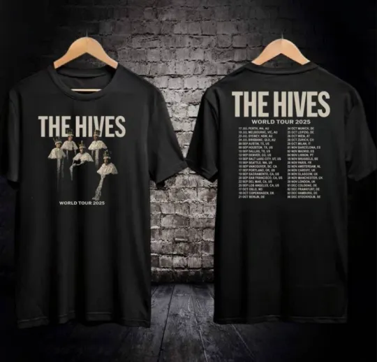 Discover The Hives World Tour 2025 T-shirt, size S-5XL