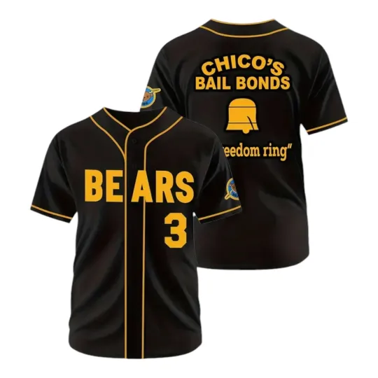 Bad News Bears Kelly Leak #3 Chico's Bail Bonds Baseball Jersey Stitched