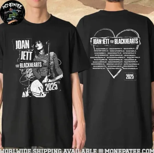 Joan Jett Blackhearts Tour 2025 T-shirt