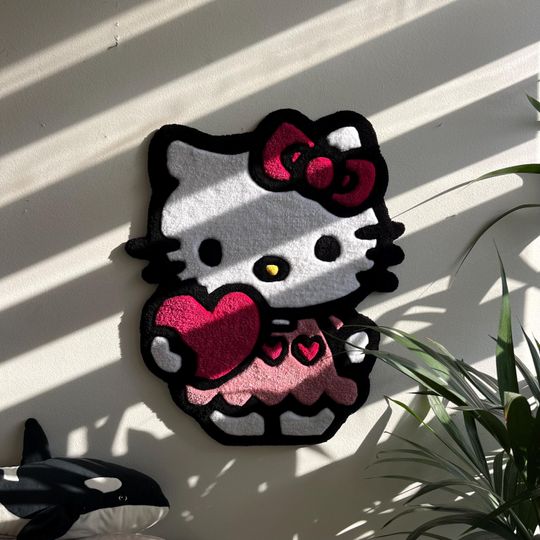 Discover Handmade Hello Kitty Tufted Rug  Cute & Cozy Home Decor