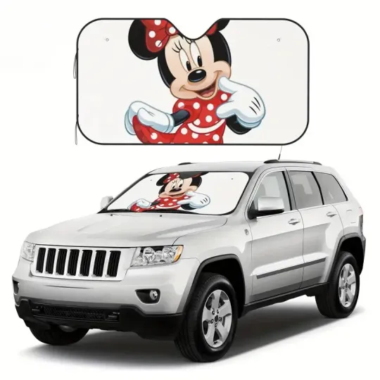 Discover Minnie Mouse Car Sunshade - Stylish, Portable, UV Protection, Easy to Install
