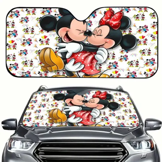 Discover Disney Mickey Car Sunshade, UV Protection, Heat Reflector, Gift for Disney Fans