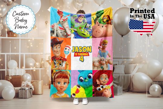 Discover Personalized Cartoon Movie Blanket, Cartoon Blanket, Custom Name Blanket, Monogram Blanket, Cartoon Lover Gift, Baby Blanket, Birthday Gifts