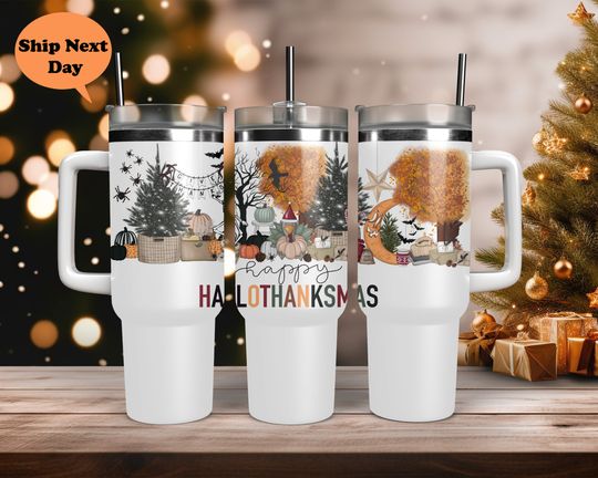 Discover Seasonal Tumbler Set - Halloween, Christmas, Thanksgiving - Fall Vibes Cup -  40 oz Skinny Tumbler, Fall Vibes Cup, 40 oz Skinny Tumbler