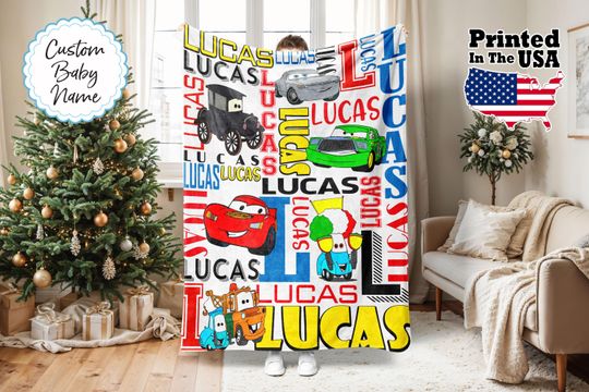 Custom Cartoon Blanket, Cartoon Blanket, Personalized Cartoon Blanket, Baby Blanket, Birthday Gift, Custom Name Blanket, Monogram Blanket