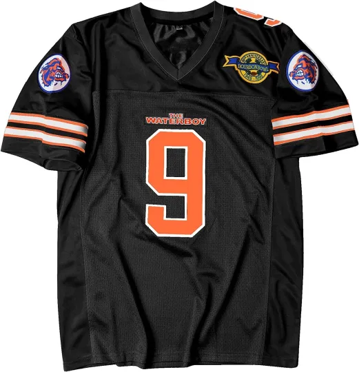 The Waterboy Bobby Boucher #9 Football Jersey Adam Sandler Black