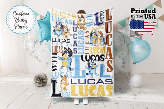 Discover Personalized Cartoon Blanket, Cartoon Blanket, Custom Cartoon Blanket, Baby Blanket, Birthday Gift, Custom Name Blanket, Monogram Blanket