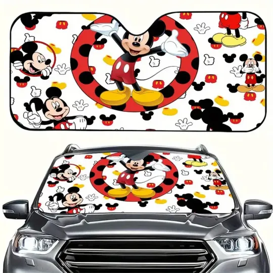 Discover Disney Mickey Mouse Car Sunshade UV Protection Heat Reflector Windshield