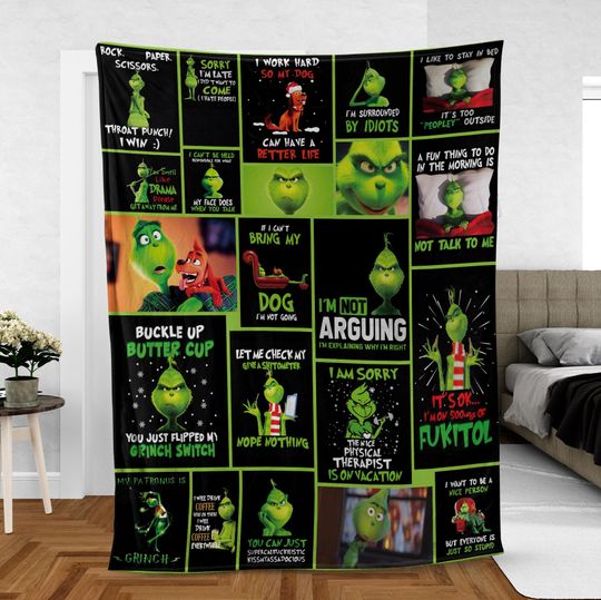 Discover The funny character Premium Fleece Blanket, Christmas Movie Fleece Blanket, Christmas Blanket Mink Sherpa, Christmas Gifts