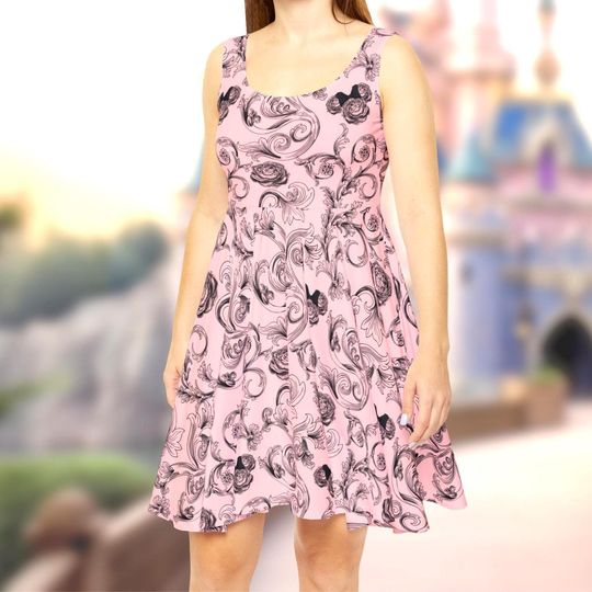 Discover Paris Rose Minnie Women's Skater Dress