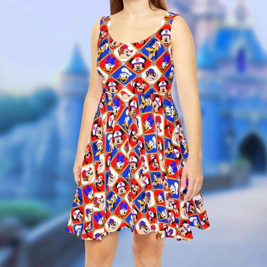 Discover Disney Cruise Ship Mickey Women's Skater Dress