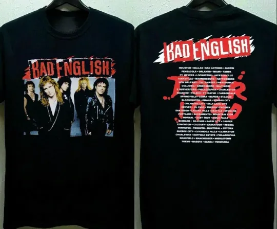 Discover Vtg Bad English Concert World Tour T-shirt, size S-5XL