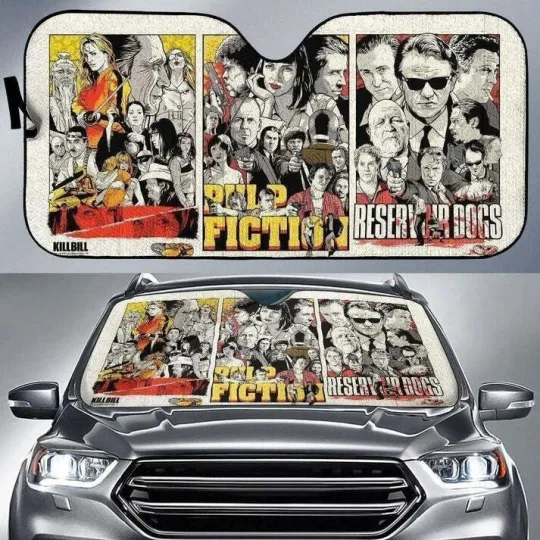 Discover Quentin Tarantino's Movies Car Sun Shade