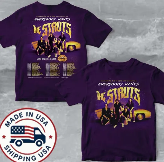Discover The Struts Celebrate The 10 Year Anniversary Tour 2025 T-shirt, size S-5XL