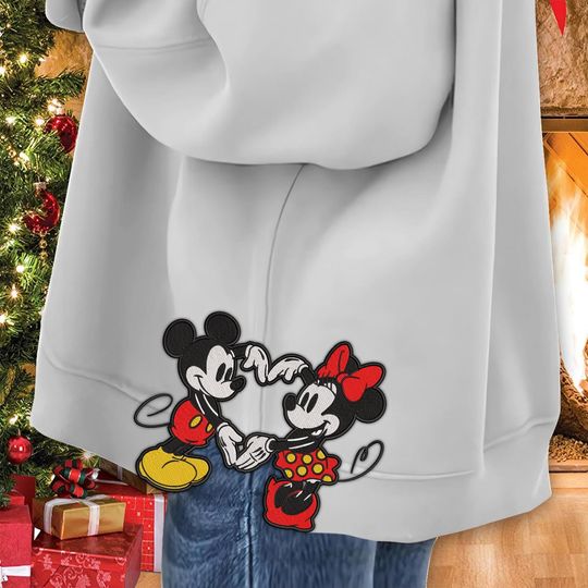 Discover Couple Valentine's Day Embroidery Design, Cartoon Valentine Side Sweatshirt Design,  Lover Embroidery, Embroidery Magical Heart Valentines