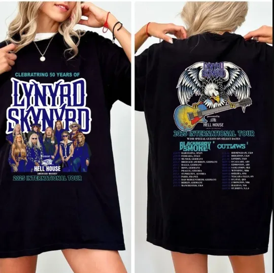 Discover Lynyrd Skynyrd 2025 International Tour T-shirt, size S-5XL