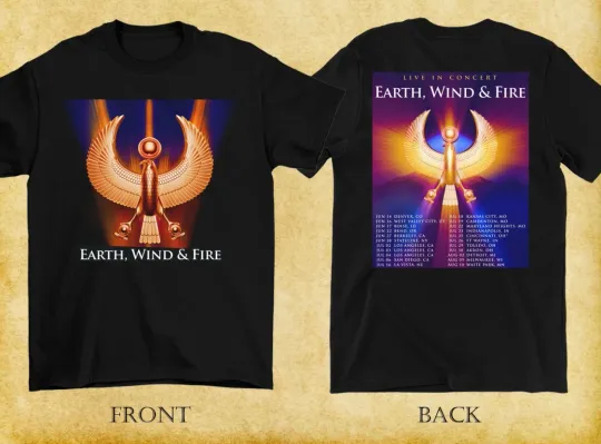 Discover Summer Tour 2025 Earth Wind And Fire T-shirt, size S-5XL
