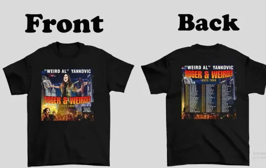 Discover Weird Al Yankovic Bigger and Weirder Tour 2025 T-shirt, size S-5XL