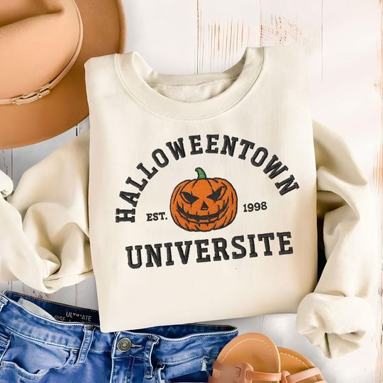 Halloweentown 1998 Embroidered Sweatshirt, Halloweentown University Shirt, Retro Halloweentown Sweatshirt, Fall Sweatshirt