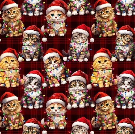 Discover Adorable Christmas Kittens Super SOFT Yoga Band Luxe Leggings Cat Santa Plus rts