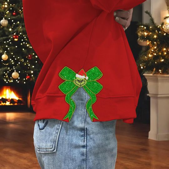 Discover Side Bow Embroidery Design, Seam Side Bow Appliqu Sweatshirt Embroidery Design, Funny Bow Appliqu Design Christmas Light from 4 to 9 inch