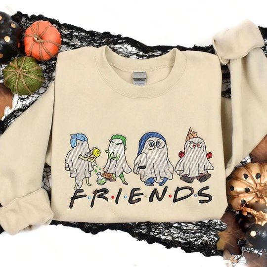 Discover Disney Inside Out Embroidered Sweatshirt, Cartoon Emotions Ghost Halloween Embroidered Sweatshirt, Friends Movie Shirt, Holiday Costume