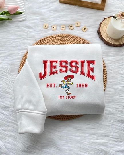Discover Jessie Est 1999 Toy Story Embroidered Shirt, Disney World Sweatshirt, Toy Story Characters Shirt, Magic Kingdom Gift, Best Friend Gift