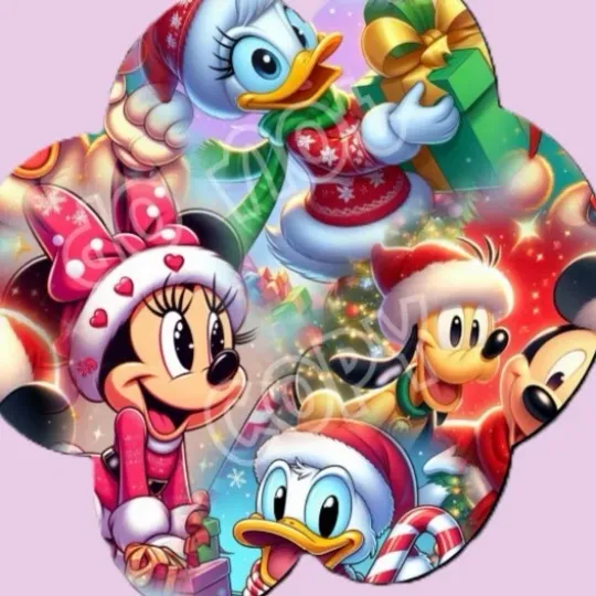 Discover Mickey & Minnie Magic Kingdom Christmas Super SOFT Yoga Band Leggings Disney rts