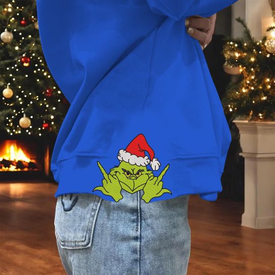 Slay Grin Side Bow Sweatshirt, Christmas Shirt, Women Christmas Outfit, Christmas Gift