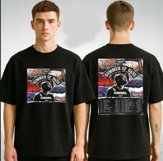Discover DJ Diesel Summer Of Bass Tour 2025 T-shirt, size S-5XL