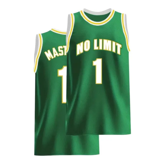 Discover No Limit Records Master P Basketball Jersey #1 Hip Hop Rap Green Men's 2XL XXL