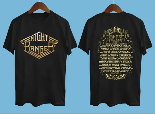 Discover Classic Night Ranger Band 2024 Tour T-shirt