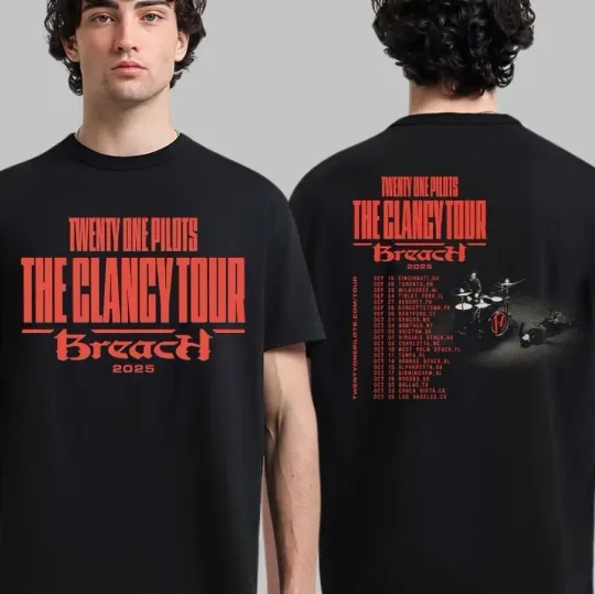 Discover Pilotss band The Clancy Tour Breach 2025 Tour T-shirt