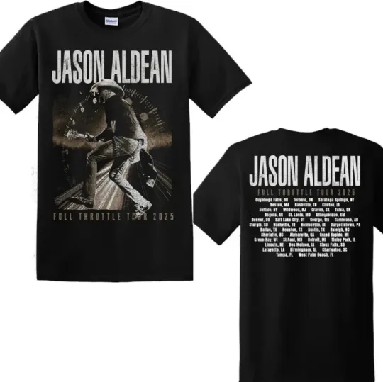 Jason Aldean Full Throttle Tour 2025 T-shirt