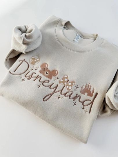 Disneyland Embroidered Sweatshirt, Disney Embroidered Crewneck Shirt, Disneyland Coquette  Hoodie, Magic Kingdom