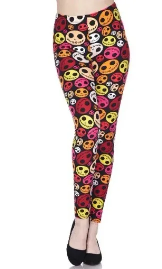 Discover Buttery Soft Rainbow Jack Skellington Leggings